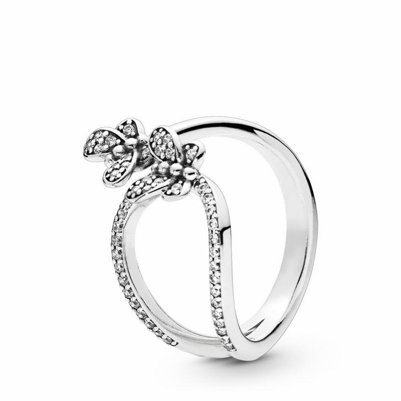 Inele statement Pandora Bedazzling Butterflies Argint (wmMqD7a1)